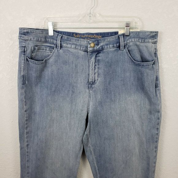 NWT Soft Surroundings 18 Touch Of Lace jeans plus - Picture 3 of 7
